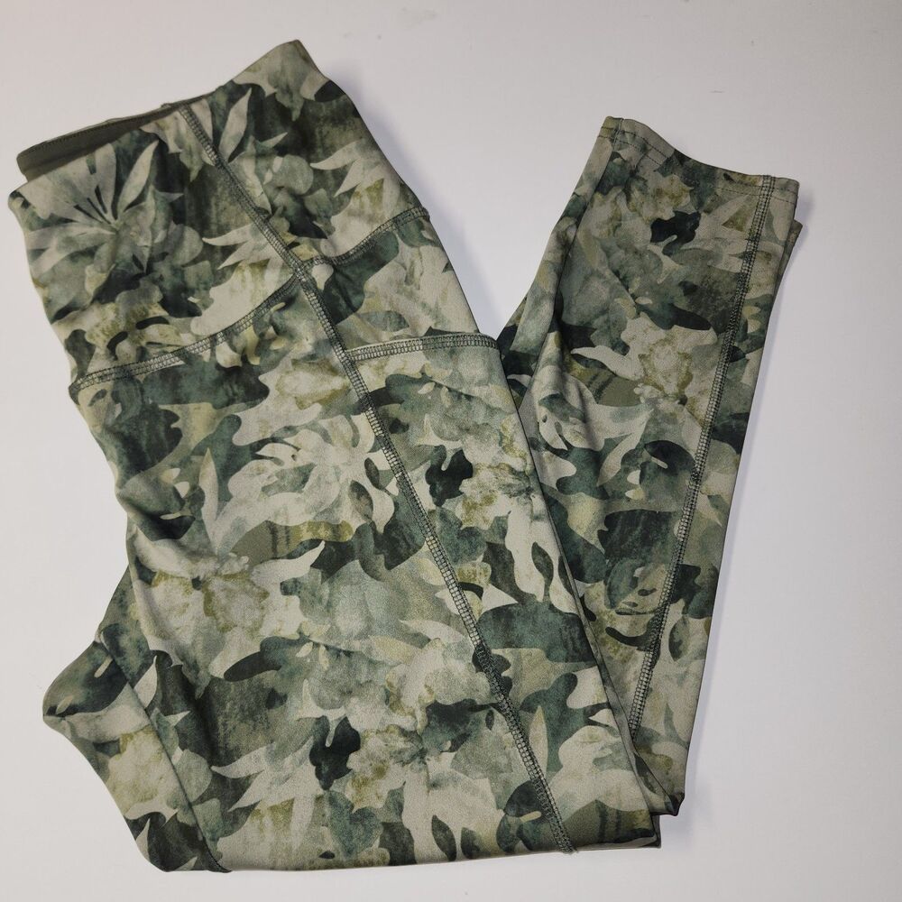 Chico's Zenergy So Slimming Zen Pocket Leggings Greenery Print Size 1 (8/10)